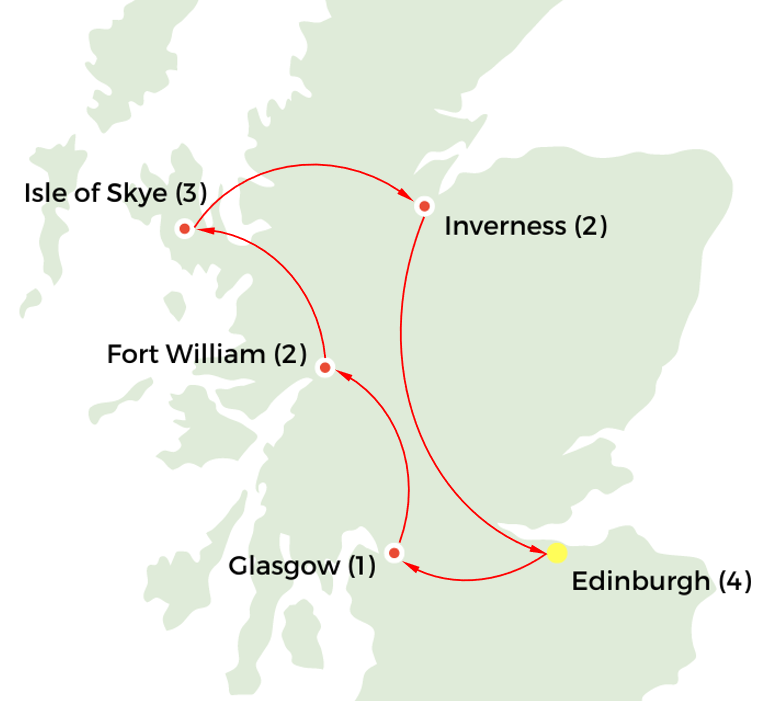 Scotland Heritage Textile Tour Map