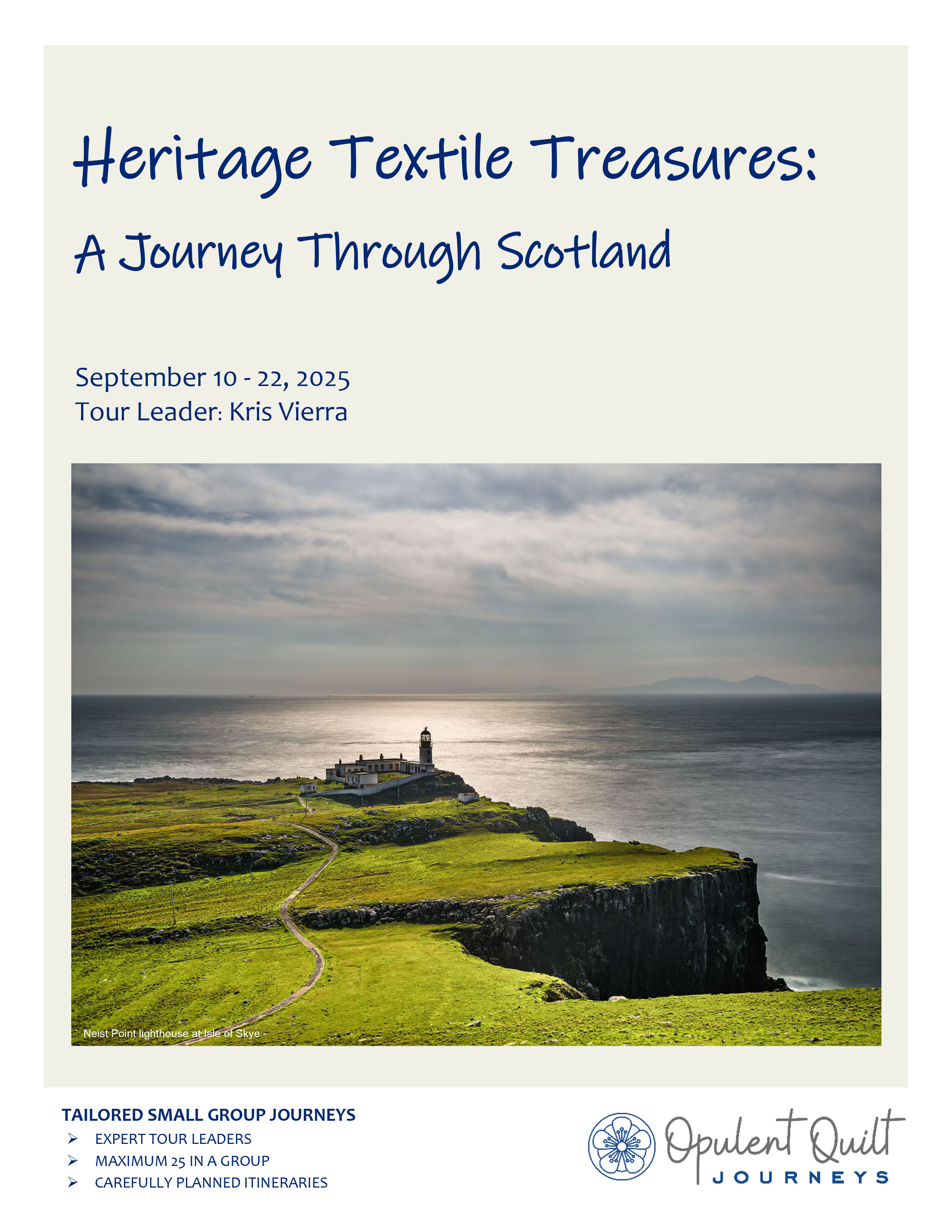 Scotland Heritage Textile Tour brochure