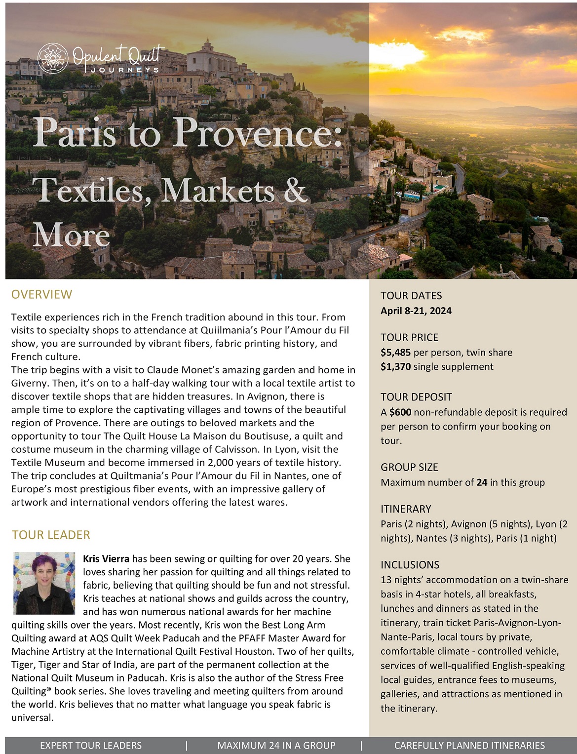 Tour brochure-Paris to Provence with Kris